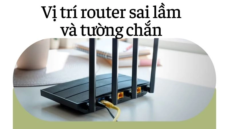 Vị trí router sai lầm và tường chắn 